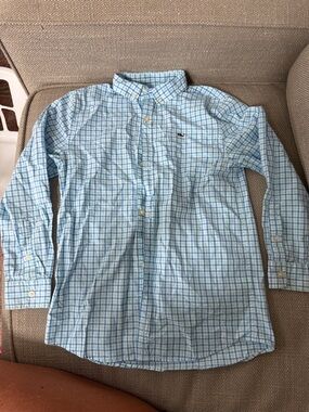 Boys  Light Blue Plaid Button-Down Shirt